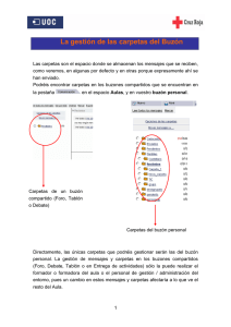 La gestión de las carpetas del Buzón