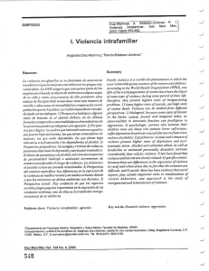 I.Violencia intrafamiliar - Facultad de Medicina