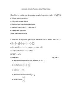 I) Escribir si es posible dos números que cumplan la condición dada