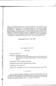 obiecïones presidencïales. inconveniencia. cuando en las camaras