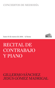 RECITAL DE CONTRABAJO Y PIANO