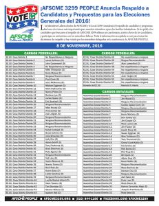 ¡AFSCME 3299 PEOPLE Anuncia Respaldo a Candidatos y