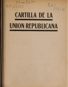 CARTILLA DE LA UNION REPUBLICANA