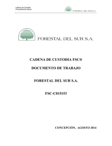 Responsable general de COC de Forestal del Sur es Patricio Bas,