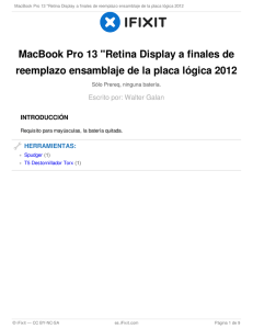 MacBook Pro 13" Retina Display Late 2012 Logic Board