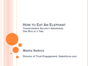 How to Eat An Elephant Transforming Security Awareness
