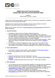 Guidelines and Application Instructions for Clinical Unit Visit