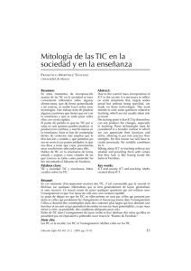 M itología de las TIC en la sociedad y en la enseñanza