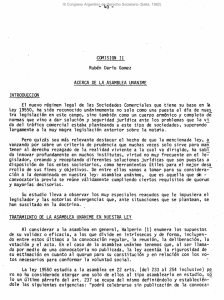 COMISION II Rubén Darío ACERCA LA ASAMBLEA UNANIME