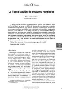 La liberalización de sectores regulados