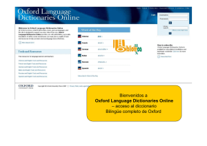 Bienvenidos a Oxford Language Dictionaries Online – acceso al