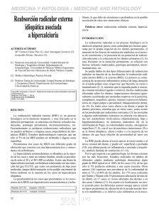 Reabsorción radicular externa idiopática asociada a hipercalciuria