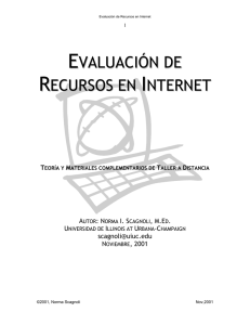 Evaluación de recursos en internet
