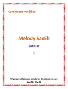 50 guías melódicas de canciones de Adoración para Saxofón Alto Eb