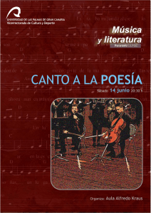 Libreto Canto a la PoesÃa.cdr - Universidad de Las Palmas de Gran