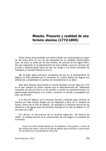 Maeztu. Proyecto y realidad de una ferrería alavesa (1772