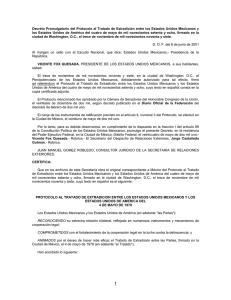 Decreto Promulgatorio del Protocolo al Tratado de