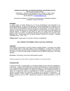 TERAPIA PULPAR PARA LOS DIENTES DECIDUOS