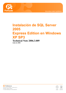 Instalación de SQL Server 2005 Express Edition en Windows XP SP3