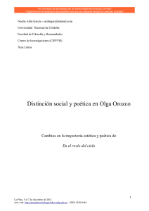 Distinción social y poética en Olga Orozco