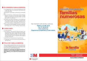 Beneficios para las familias numerosas en la CAM