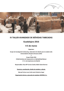 IV TALLER AVANZADO DE BÓVEDAS TABICADAS Guadalajara