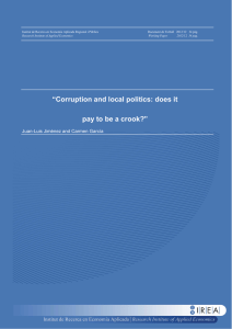 Corruption and local politics: does it pay to be a crook?
