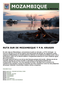 ruta sur de mozambique y pn kruger