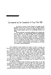 La muerte de Su Santidad e( Papa Pío XII