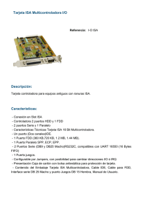 Tarjeta ISA Multicontroladora I/O