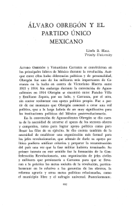 alvaro obregón y el partido único mexicano