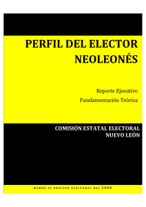 PERFIL DEL ELECTOR NEOLEONÉS - Comisión Estatal Electoral