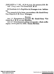 Decreto - Reconoce al Sr. Gerald Perry, como Vice