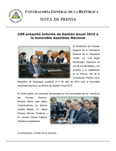 CGR presenta informe de gestión anual 2015