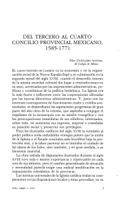 DEL TERCERO AL CUARTO CONCILIO PROVINCIAL MEXICANO