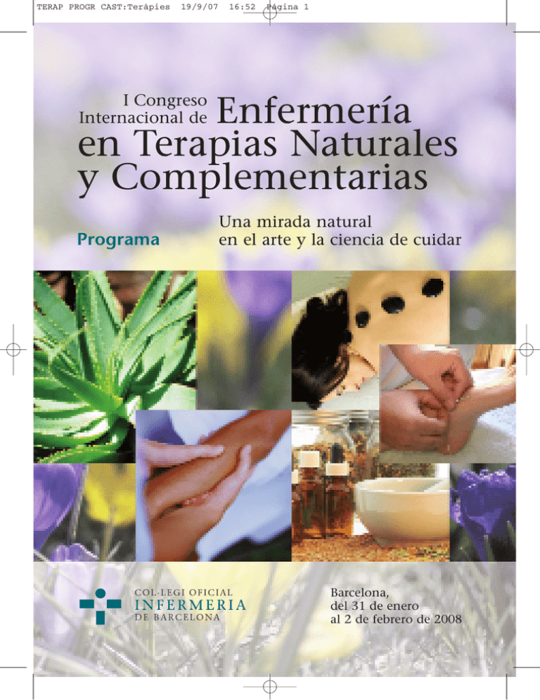 Enfermería en Terapias Naturales y Complementarias