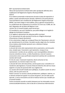 Ordenança Reglament Orgànic Municipal (ROM)