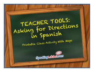 TEACHER TOOLS: Asking for Directions in Spanish