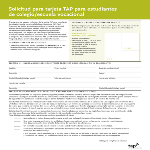 College/Vocational TAP Card Application