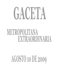 Agosto 10 de 2009 - Área Metropolitana Centro Occidente