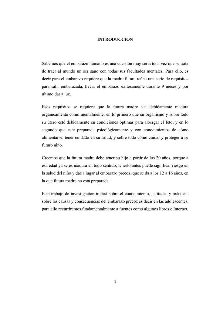 Introducción Sabemos Que El Embarazo Humano Es Una