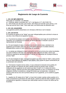 Reglamento del Juego de Cuarenta