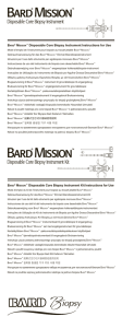 BARD® MISSION™ Disposable Core Biopsy Instrument Instructions