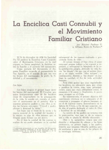 La Encíclica Casti Connubii y el Movimiento Familiar