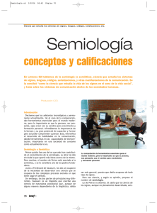Semiología, conceptos y calificaciones