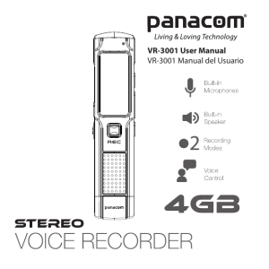 VR-3001 User Manual VR-3001 Manual del Usuario