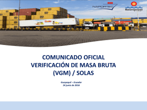 COMUNICADO OFICIAL VERIFICACIÓN DE MASA BRUTA (VGM