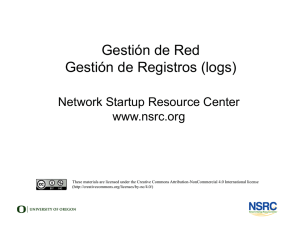 Gestión de Red Gestión de Registros (logs)
