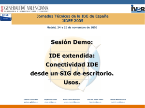 Sesión Demo: IDE extendida: Conectividad IDE desde un SIG de