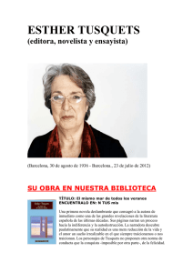 Esther Tusquets (Barcelona, 30 de agosto de
